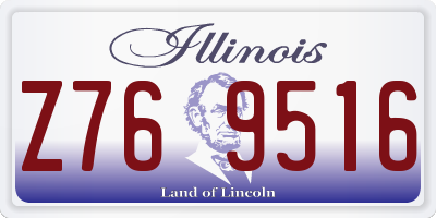 IL license plate Z769516