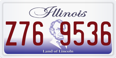 IL license plate Z769536