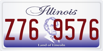 IL license plate Z769576