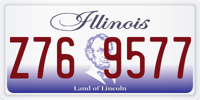IL license plate Z769577