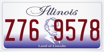 IL license plate Z769578