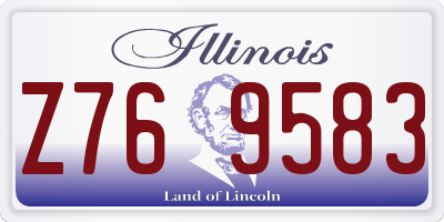 IL license plate Z769583
