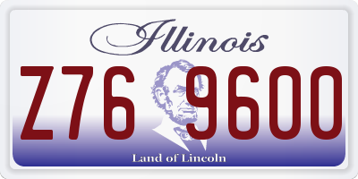 IL license plate Z769600