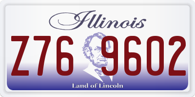IL license plate Z769602