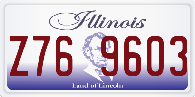 IL license plate Z769603