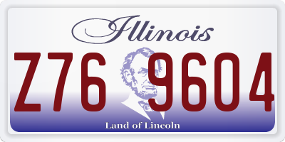 IL license plate Z769604