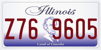 IL license plate Z769605