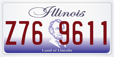 IL license plate Z769611