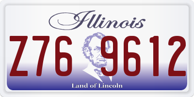 IL license plate Z769612