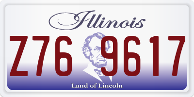 IL license plate Z769617