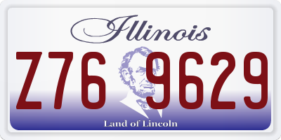 IL license plate Z769629