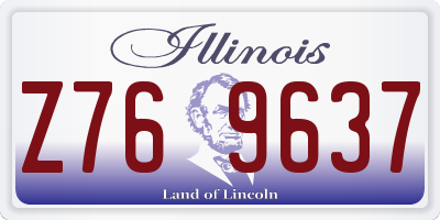 IL license plate Z769637