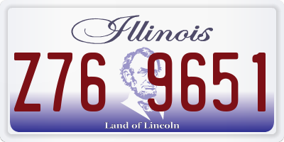 IL license plate Z769651