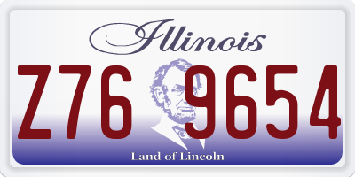 IL license plate Z769654