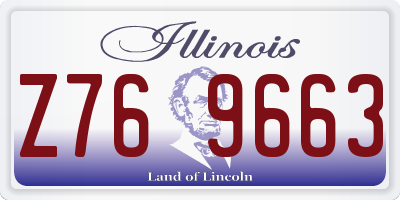 IL license plate Z769663