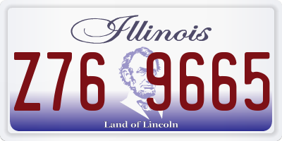 IL license plate Z769665