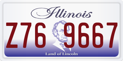 IL license plate Z769667