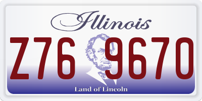IL license plate Z769670