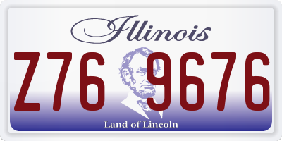 IL license plate Z769676
