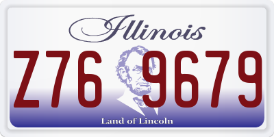 IL license plate Z769679