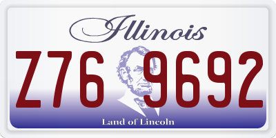 IL license plate Z769692