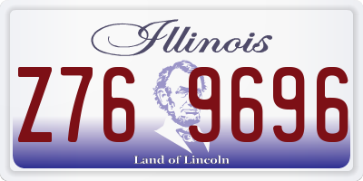 IL license plate Z769696