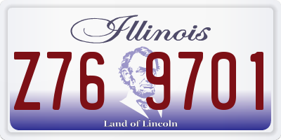 IL license plate Z769701