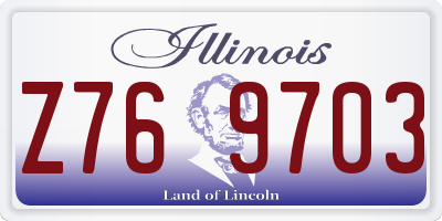 IL license plate Z769703