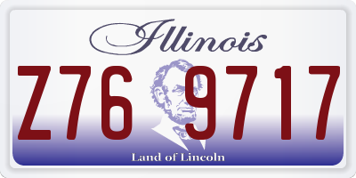 IL license plate Z769717