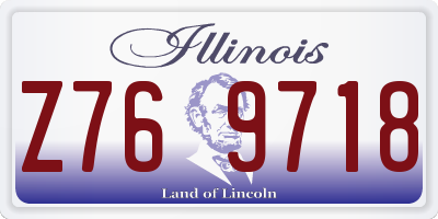 IL license plate Z769718