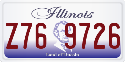 IL license plate Z769726