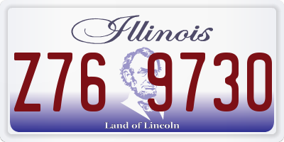 IL license plate Z769730