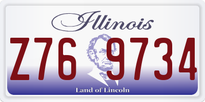 IL license plate Z769734