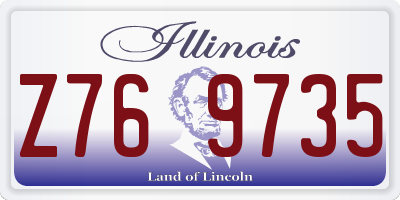 IL license plate Z769735