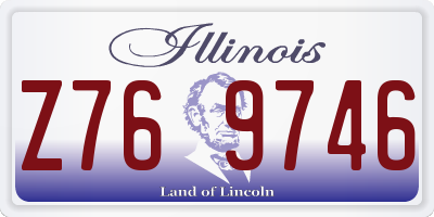 IL license plate Z769746