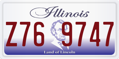 IL license plate Z769747