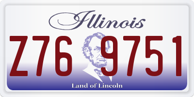 IL license plate Z769751