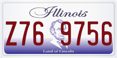IL license plate Z769756