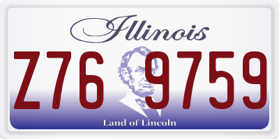 IL license plate Z769759