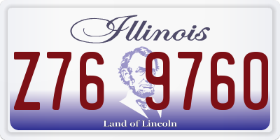 IL license plate Z769760