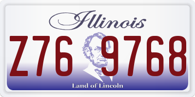 IL license plate Z769768