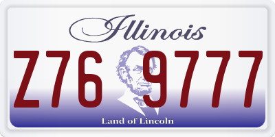 IL license plate Z769777
