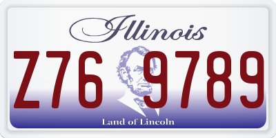 IL license plate Z769789