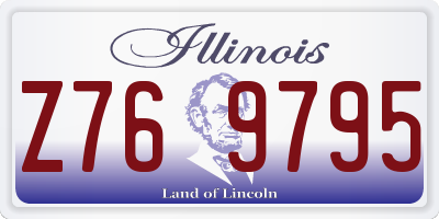 IL license plate Z769795
