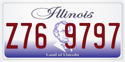IL license plate Z769797