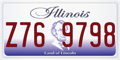 IL license plate Z769798