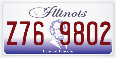 IL license plate Z769802