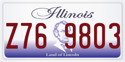 IL license plate Z769803