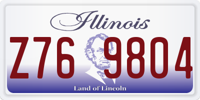IL license plate Z769804