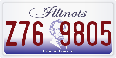 IL license plate Z769805